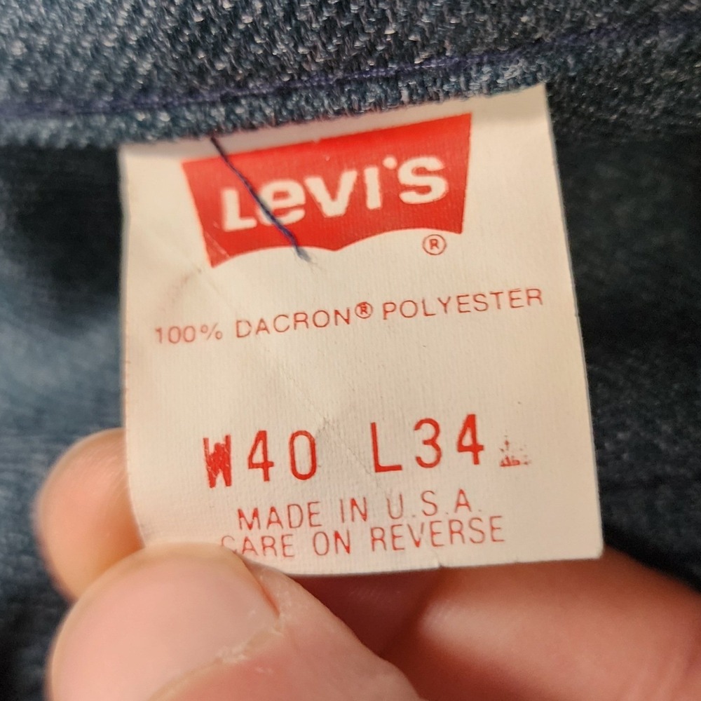 Levis 517 Sta-Prest Pants 40x34 Bootcut Vintage Teal Blue USA‎ Made - Picture 8 of 10
